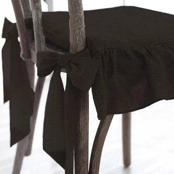 Qfdian White Chair Cover Household Lace Ruffled Seat Slipcovers Living Room Kitchen Office Removable Washable Protector Cushions Covers